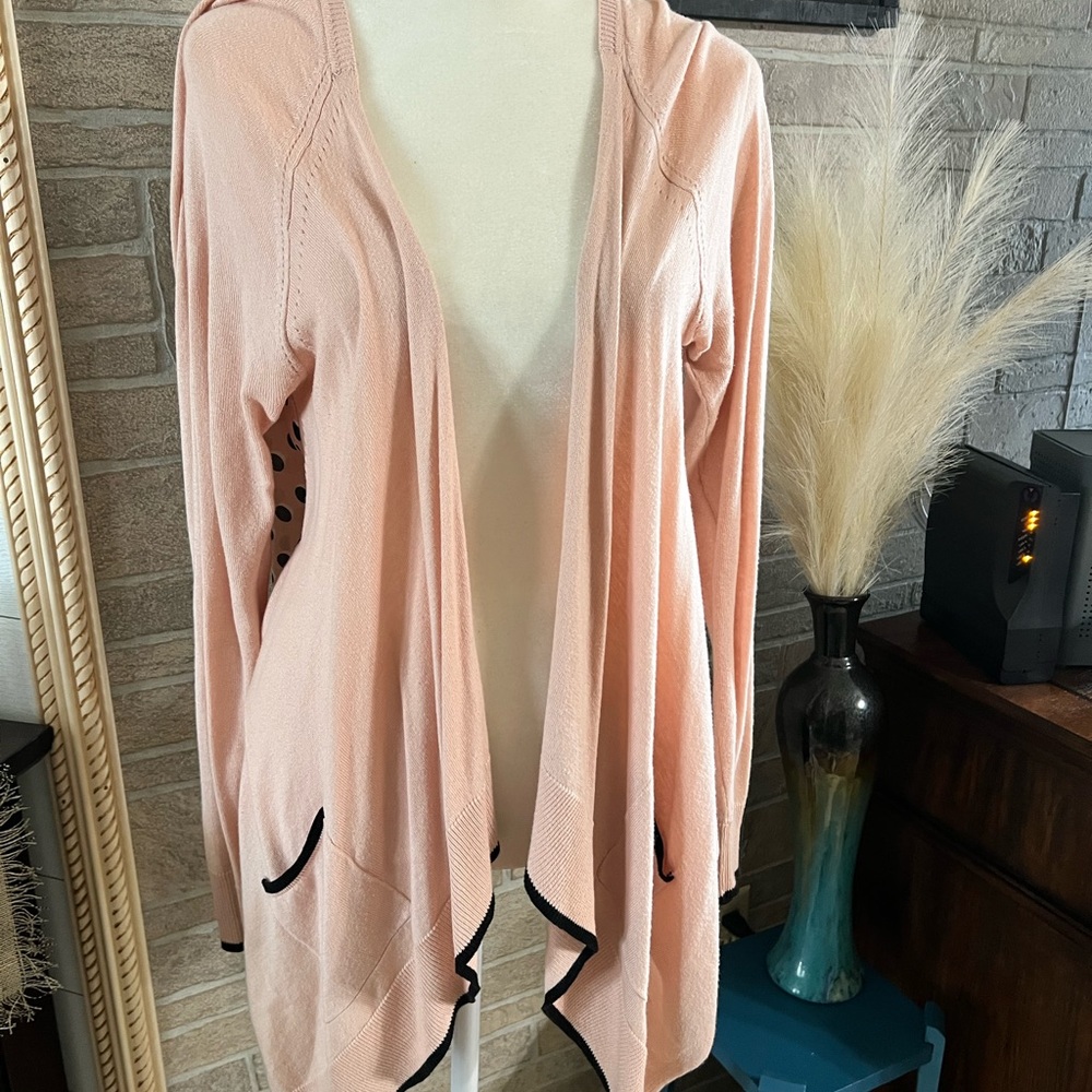 Women’s large pink and black cardigan